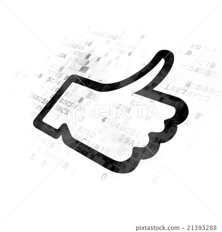 Thumb Up on Digital background - Stock Illustration [21393288] - PIXTA