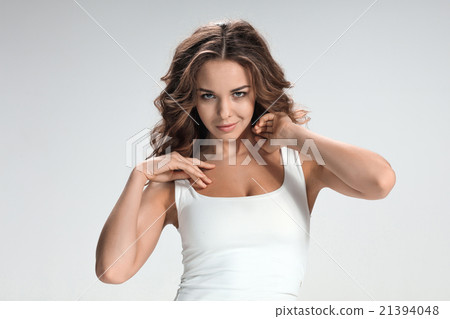 The young woman's portrait with happy emotions 21394048