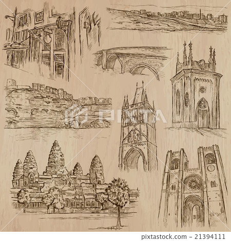 Architecture - hand drawn vector pack Architecture - hand drawn vector pack 21394111