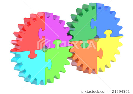 Business and success concept with gear puzzles 21394561