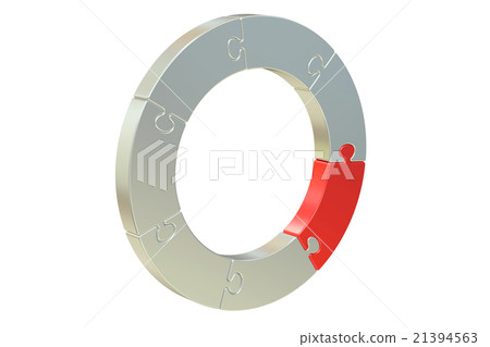 Business creativity concept with circle puzzle 21394563