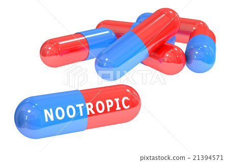 nootropic pills 3D rendering 21394571