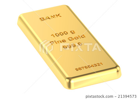 real golden bar, 3D rendering 21394573