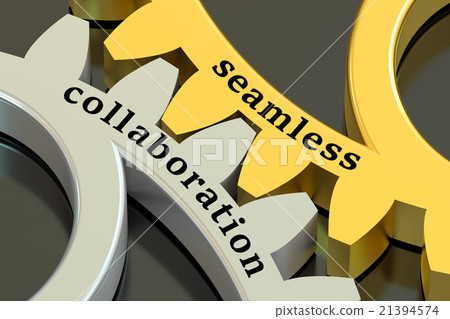 插圖素材: seamless collaboration concept on the gearwheels