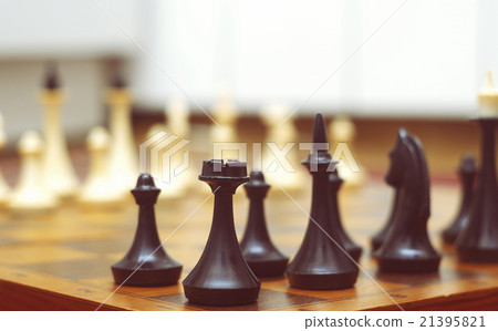 old chess pieces closeup old chess pieces closeup 21395821