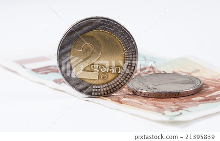 georgian money lari on white georgian money lari on white 21395839