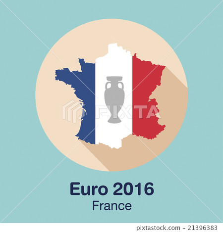 France Euro 2016 logos. flat design, Retro Style. France Euro 2016 logos. flat design, Retro Style. 21396383
