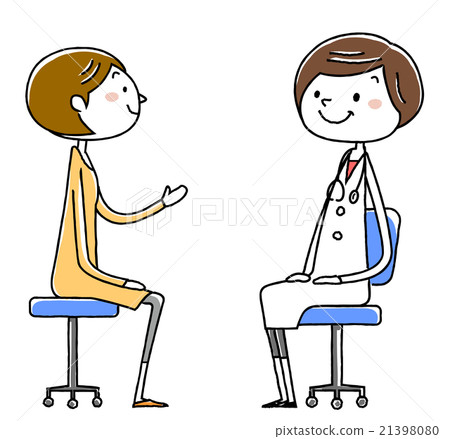 插圖素材:女醫生和病人年輕的女士 插圖素材:女醫生和病人年輕的女士 21398080