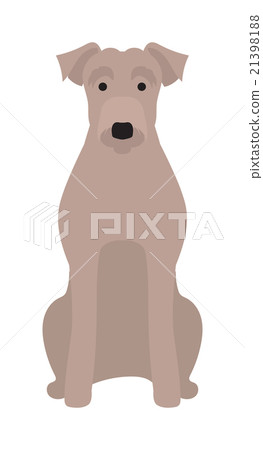 Flat dog pet and sitting cute vector - Stock Illustration [21398188 ...