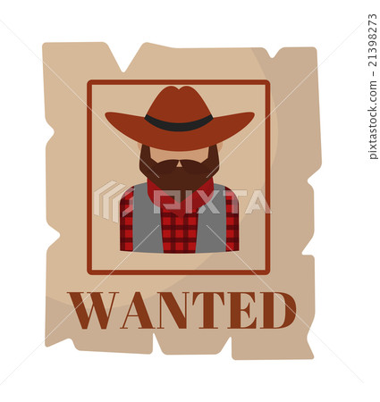 Most wanted man in hat poster concept grunge 21398273
