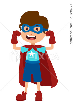 Illustration of super hero boy cartoon character Illustration of super hero boy cartoon character 21398274
