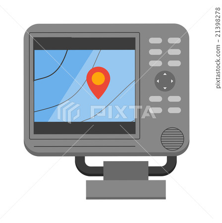 Car navigator mobile gps navigation vector flat Car navigator mobile gps navigation vector flat 21398278