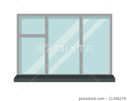 Window open interior frame glass construction 21398279