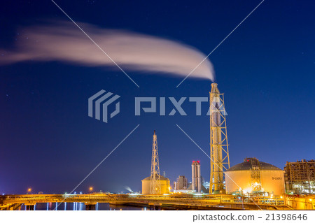 Thermal power plant night view 21398646