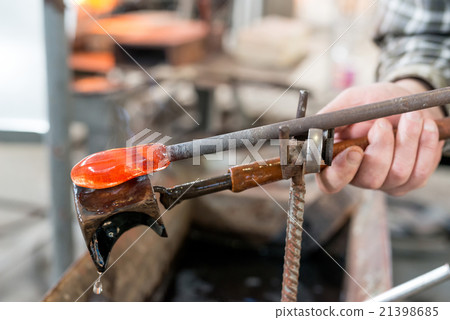 Handmade figures of melted glass 21398685