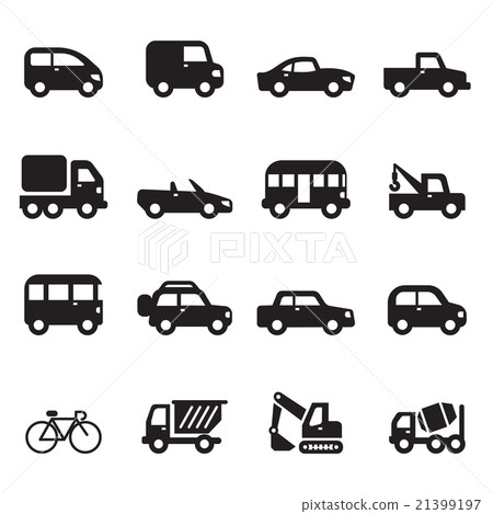 Silhouette car icons set Silhouette car icons set 21399197