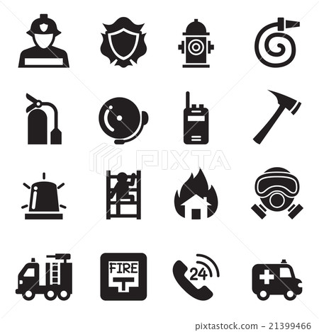 Fire Department icons Vector Illustration Fire Department icons Vector Illustration 21399466
