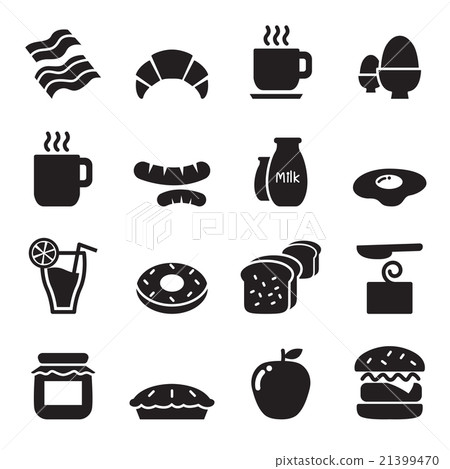 Breakfast icons set Breakfast icons set 21399470