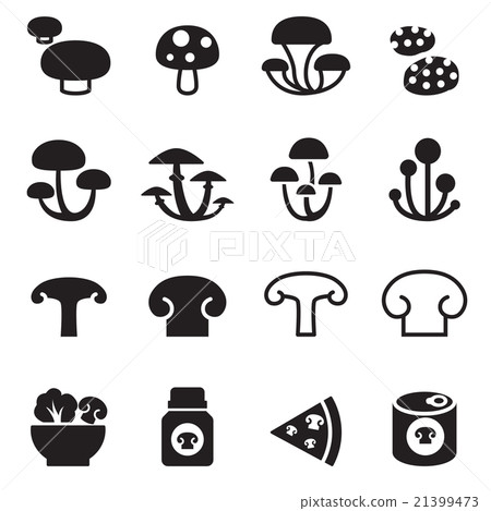 Mushroom icons set Mushroom icons set 21399473
