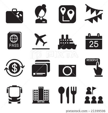 Tourism & Tourist icons set Vector illustration 21399506