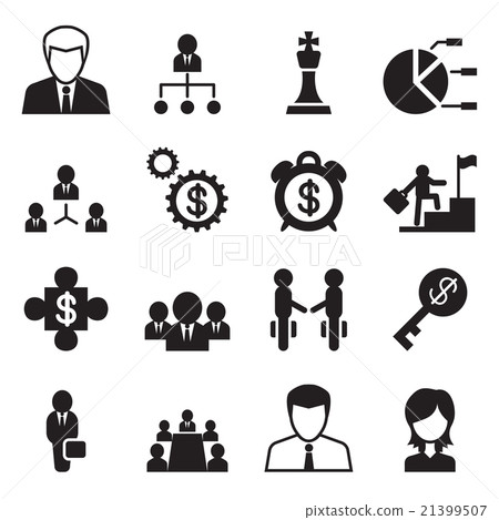 Business Management & Human resource icons set 21399507