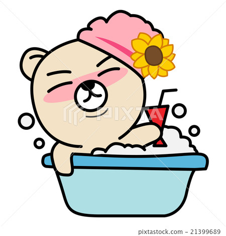Cartoon bear take a bath Cartoon bear take a bath 21399689