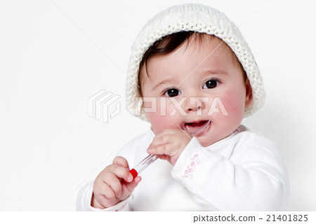 Little girl a on white background. Portrait Little girl a on white background. Portrait 21401825