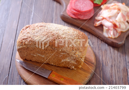 bread, salami and bacon 21403799