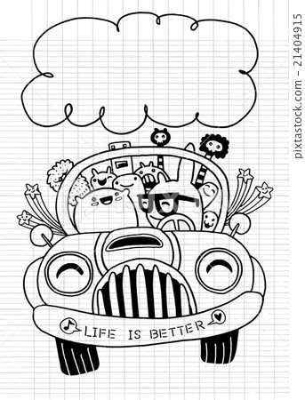 Hand drawn Monsters and cute alien friendly Hand drawn Monsters and cute alien friendly 21404915
