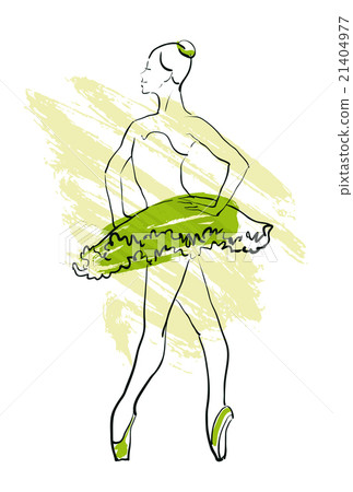 Vector hand drawing ballerina figure 21404977
