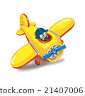 Little boy travel by plane. 21407006