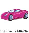 Drawing of a pink modern sport car 21407007
