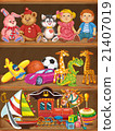 Shelfs with toys 21407019