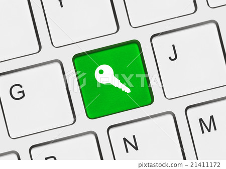 Computer keyboard with security key 21411172
