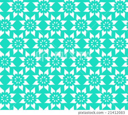 Simple Abstract Seamless Pattern of Flower, Vector 21412083