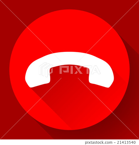 Red Phone Call end vector Icon 21413540
