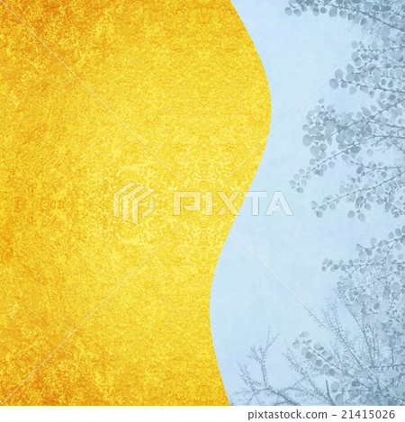 Gold foil and plants 21415026