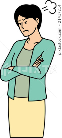 Women in their 30s get angry with arms 21417214