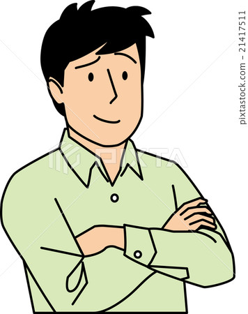 二十幾歲的男人,雙臂微笑 二十幾歲的男人,雙臂微笑 21417511