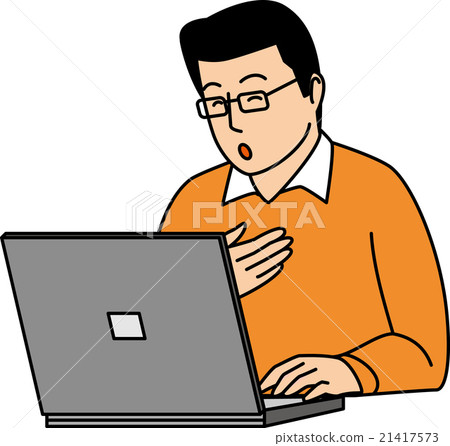 Male in forties who operate laptop computers 21417573