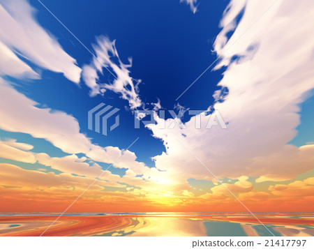 Wind and clouds with the sea 21417797