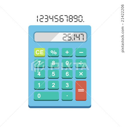 Calculator flat illustration isolated on white 21422206