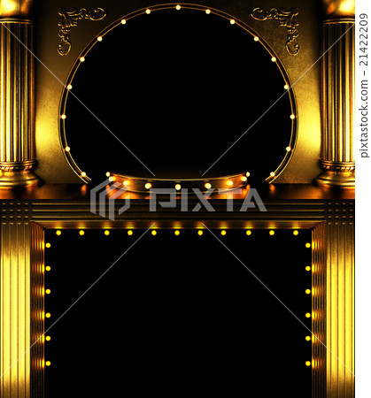golden stage with lights 21422209