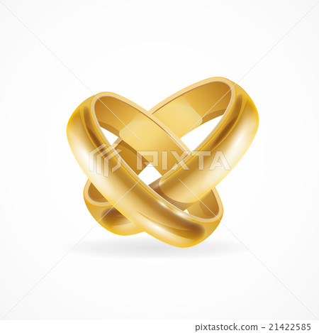 Shiny Wedding Gold Rings. Vector Shiny Wedding Gold Rings. Vector 21422585