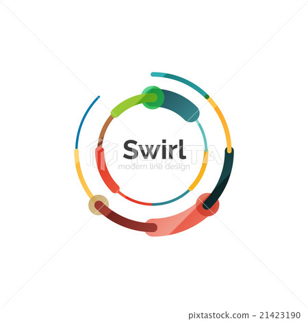 Vector swirl circle logo - Stock Illustration [21423190] - PIXTA