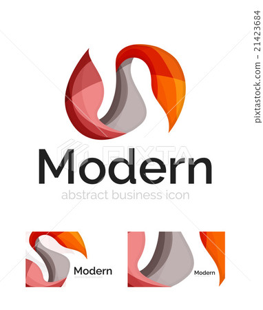 Vector abstract ribbon logo with business card Vector abstract ribbon logo with business card 21423684