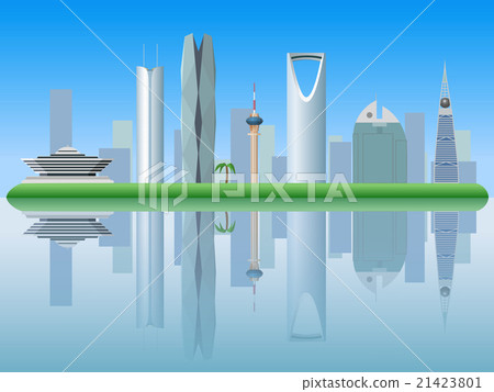 Riyadh Saudi Arabia skyline silhouette 21423801