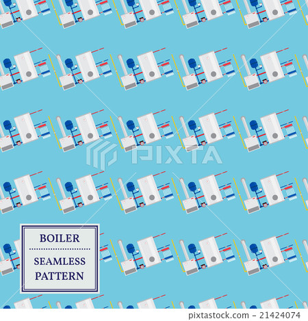 Boiler seamless pattern design. Vector. - Stock Illustration [21424074 ...
