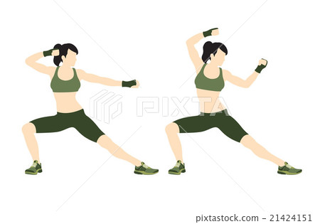 Young woman body combat and fitness Young woman body combat and fitness 21424151