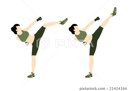 Young woman body combat and fitness 21424164